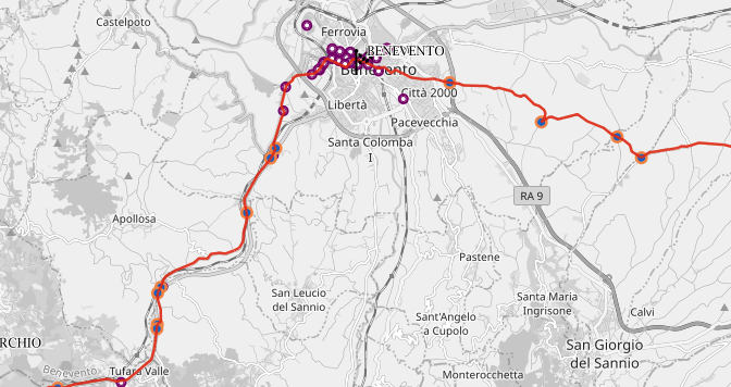 La via Appia nella provincia di Benevento